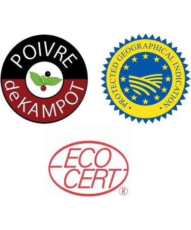 KHLA - Premium Black and White Kampot Pepper Mix IGP - 100g - Pepper Grains in Bag - From Organic Farming - Traditional Palm Leaf Packaging - Buy Online on GoSupps.com