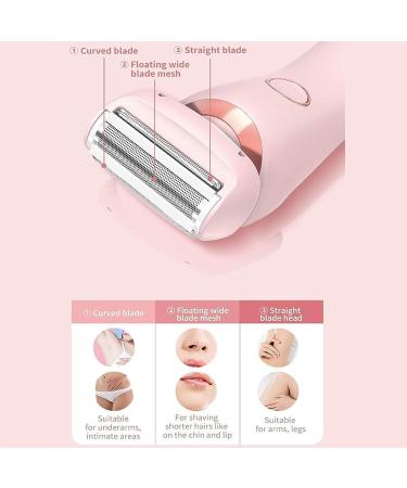 Duskofficial Razor Duskofficial The Glide Pro 3.0 Electric Razor Duskofficial Shaver 2 In 1 Electric Shaver Razors For Women Wet And Dry Painless Hair Removal Removable Head Pink - Buy Online on GoSupps.com