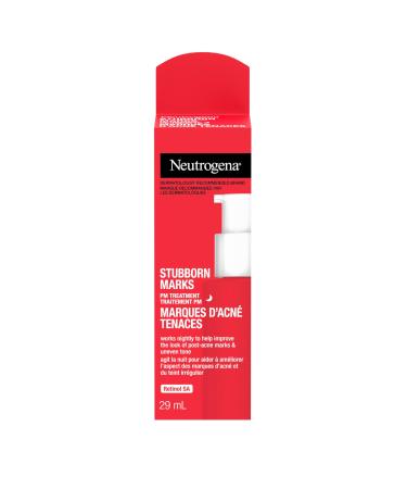 Neutrogena Stubborn Marks PM Treatment - Acne Retinol Skin Care Vitamin A - post-acne marks exfoliator - Fragrance Free 29mL