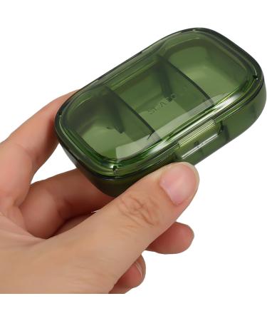 Healeved Travel Organizer Portable Case Medicine Dispenser 3 Compartments Small Case for Pocket Purse Daily Medicine Holder Container Green - Buy Online on GoSupps.com