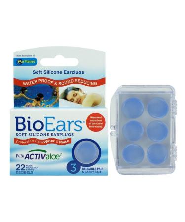 Organic Ears Soft Silicone Earplugs 6 Pairs (2 Packs)