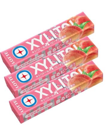 LOTTE XYLITOL Japanese Chewing Gum Peach Flavour (Pack of 3)