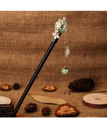 Vintage Chinese Hair Sticks - Set of 3 Wooden Hair Accessories with Tassel for Women - Unique Floral Hairpins for Stylish Hair Styling - Buy Online on GoSupps.com