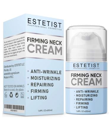 Neck Firming Cream for Tightening & Lifting Sagging Skin - Double Chin Reducer - Anti Wrinkle Anti Aging Treatment for Neck & Dcollet - Crepe Skin Repair for Chest - With Vitamin C & Coconut Oil eyes