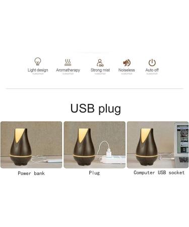 Buy 100ML Wood Grain Essential Oil Diffuser - Portable Aromatherapy Humidifier for Home Office & Travel | International Shipping - Buy Online on GoSupps.com