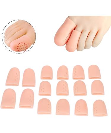 16-Pack Toe Cover Caps | Breathable Gel Sleeve for Ingrown Toenails & Toe Pain Relief - Buy Online on GoSupps.com