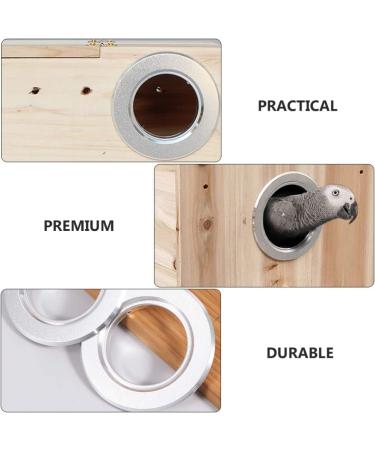 POPETPOP Stainless Steel Bird House Predator Guards - 5pcs Anti-Bite Rings for Birds Nest - 8.5x8.5cm - Buy Online on GoSupps.com
