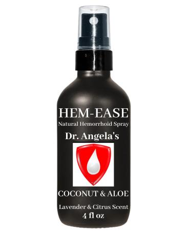 Dr. Angela's Hemorrhoid Treatment Spray | Organic Aloe Vera Witch Hazel & Essential Oils Turmeric & Tea Tree | Natural Itching & Burning Relief Cream