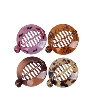 4 pieces durable resin banana clip fishtail clip rounded edges hair crawl hair crawl fish shape handle clamp headwear hair accessories for lady girls (color random)