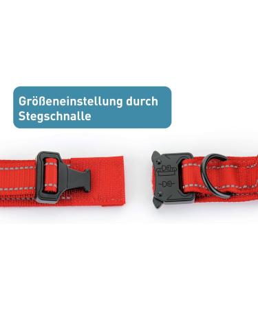 Buy Pettec Neoprene & Nylon Dog Collar Softly Padded Water-Repellent Adjustable for Small & Large Dogs Red L (51-61 cm) Durable & Comfortable - Buy Online on GoSupps.com