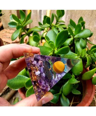 Ycyiingcheng Crystal Orgonite Pyramid - Energy Protection & Chakra Healing Crystals for Positive Energy, Reiki Supplies - Home Decor Gift - Buy Online on GoSupps.com