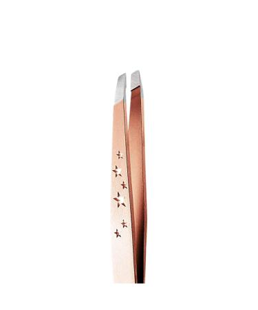 Rubis Classic 6-Star Slanted Tweezers | Stainless Steel for Precise Hair Removal | Made in Switzerland | Red Gold | Gold Collection - Buy Online on GoSupps.com