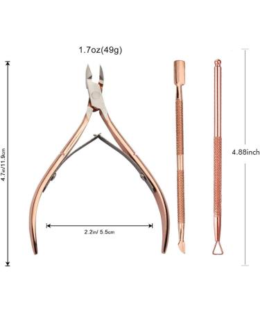 Cuticle Trimmer with Cuticle Pusher - Cuticle Remover Cuticle Nipper Professional Stainless Steel Cuticle Cutter Clipper Durable Pedicure Manicure Tools for Fingernails and Toenails (pink) - Buy Online on GoSupps.com