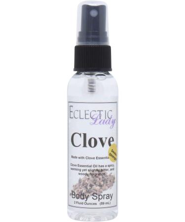Clove Essential Oil Body Spray (Double Strength) 2 ounces Body Mist for Women with Clean Light & Gentle Fragrance Long Lasting Perfume with Comforting Scent for Men & Women Cologne with Soft 2 Fl Oz (Pack of 1)