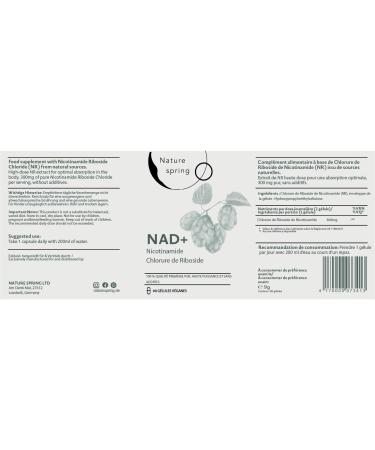 Nad Supplement Nicotinamide Riboside 90 Capsules - Test en Laboratoire en Allemagne - 300 mg par Capsule - Nicotinamide Nad pour 3 Mois - Buy Online on GoSupps.com