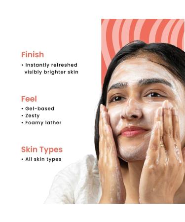 Fox tale Vitamin C Super Glow Face Wash with Papaya enzyme | Reduces Tan | Boosts Glow | Gently Exfoliates & Brightens Skin | Reduces Pigmentation | Face Wash for Men & Women- 100ml - Buy Online on GoSupps.com