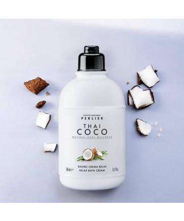 Perlier Relaxing Thai Coconut Bath Cream Moisturizing and enveloping with coconut oil helps to make skin soft and fragrant provides relaxation and well-being 250 ml - Buy Online on GoSupps.com