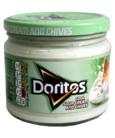 Doritos Doritos Nacho Chips Cool Sour Cream Sauce and Chives in a 300g glass jar (oxygen frame and chives)