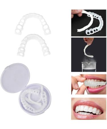 Buy WTTFC 2 Pairs of Provisional Dentures & Smile Veneers - Cosmetic Temporary Teeth for Men & Women | International Shipping Available - Buy Online on GoSupps.com