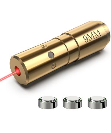 EZshoot 9mm Bore Sight Red Dot Laser Boresighter with 3 Batteries