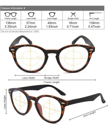 360 Multifocal Reading Glasses | Blue Light Blocking | Ultralight Presbyopic Eyewear for Men & Women - 2.5x Full-Rim Frame - Buy Online on GoSupps.com