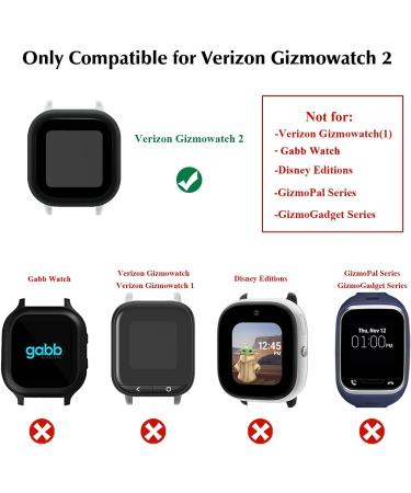 2 Pack Kuaguozhe Case Compatible for Gizmo Watch 2 Screen Protector for Kids(2 Pack)  Hard PC Overall Protective Case and Tempered Glass Screen Protector for Verizon Gizmo Watch 2 Clear+Clear Clear+Clear for Gizmo Watch 2 - Buy Online on GoSupps.com