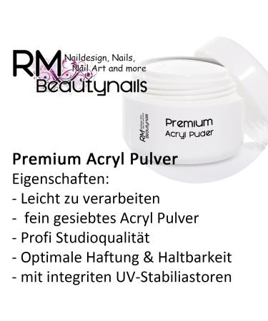 RM Beautynails 180g Acrylic Powder French White - Studio Quality Nail Design for Professional Use - 1 Pack - Buy Online on GoSupps.com