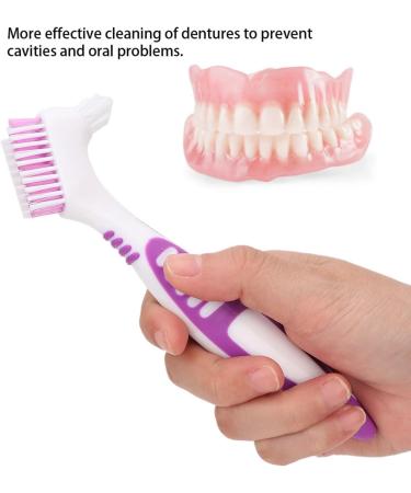 Premium 2-Piece Denture Brush Set for Travel - Ideal Denture Toothbrush for Home & On-the-Go - Buy Online on GoSupps.com