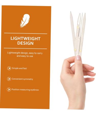 KALLORY 2 Pcs Second Generation Scale Metal Stencils Golden Ratio Caliper Eyebrow Drawing Tool Eyebrow Line 25x5x0.6cmx2pcs Silverx2pcs - Buy Online on GoSupps.com
