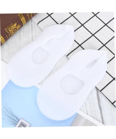 Gadpiparty 1 Pair Silicone Foot Sleeve Breathable Hole and Silicone Socks Waterproof Beach Heel Crack- Proof Sleeve Silicone moisturizing Socks Gel Toe Sock casing White Floor Men and Women White S - Buy Online on GoSupps.com