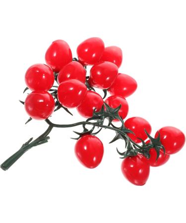 HOMSFOU 5pcs String Simulated Cherry Tomatoes Realistic Cherry Toys Simulation Cherry Tomatoes Artificial Tomatoes Faux Cypress Garland Fake Peaches Fake Cherries Child Pvc Fake Food Fruit Redx5pcs 18X16CMx5pcs - Buy Online on GoSupps.com