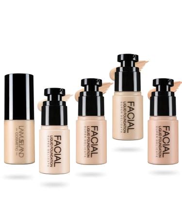 LAMUSELAND 4 Colors Face Velvet Foundation Liquid Makeup Beauty Cosmetic 35g - 02 MEDIUM - Buy Online on GoSupps.com
