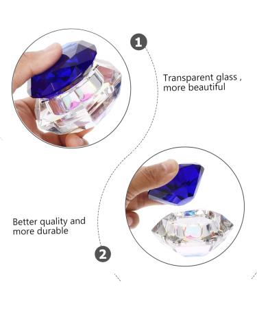 Beavorty Nail Art Crystal Cup Cosmetics Glass Jars Lipstick Glass Jar Nail Polish Glass Jar Crystal Glass Jar Nail Art Glass Cup Nail Polish Glass Cup Nail Art Glass Jar Manicure Hand Model 6.5x8cm Blue - Buy Online on GoSupps.com