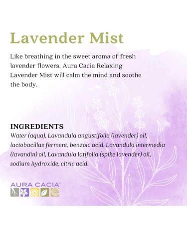 Aura Cacia Lavender Aromatherapy Mist 4 fl oz | Relaxing Scent | GC/MS Tested for Purity - Buy Online on GoSupps.com