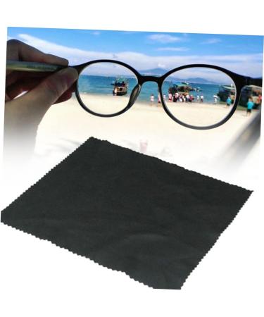 FOMIYES 100pcs Black Glasses Cleaning Cloth - 15x15cm Lens Clean Cloth for Smudge-Free Vision - Buy Online on GoSupps.com