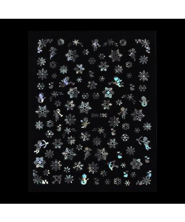 3D Snowflake Christmas Silver Nail Art Stickers Self Adhesive Manicure Decor Transfer Decals(189) Style189 - Buy Online on GoSupps.com