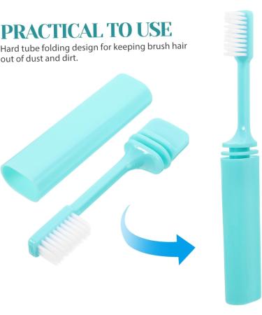 2 STK Collapsible Travel Toothbrush & Hanging Hooks for Kids | Portable Brass Cleaning Agents & Foldable Detergent for Camping - Buy Online on GoSupps.com