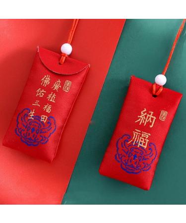Ancient Style Embroidery Prayer Omamori Pray Fortune Health Wealth Pendant Keyrings Bag Jewelry Guard Talisman High Rise Size - Buy Online on GoSupps.com