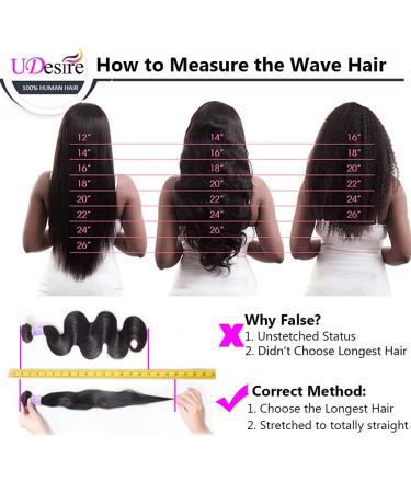 UDesire 10A Brazilian Body Wave 18 Bundle - 100% Unprocessed Virgin Human Hair - Buy Online on GoSupps.com