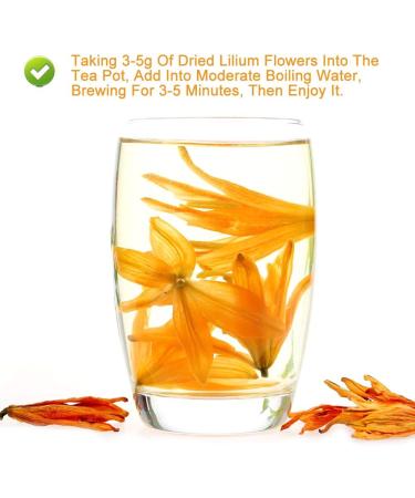 PlantGift Fragrant Natural Lily Flowers 35G/1.23oz Organic Dried Lilium Flowers Health Tea Chinese Lily Tea - Buy Online on GoSupps.com