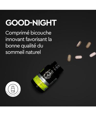 GOOD-NIGHT (20 Billilayer Tablets) - Valerian Passionflower Magnesium Bisglycinate Melatonin Supports the Nervous System at Night Quality Sleep Deep Repairing No Addiction - Buy Online on GoSupps.com