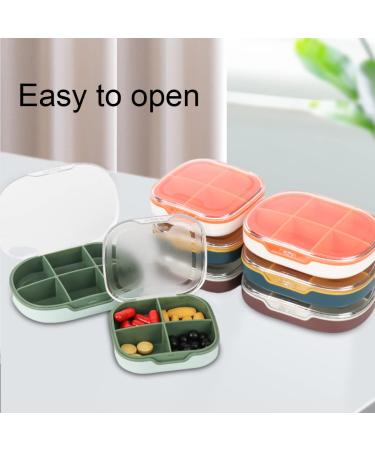 Portable Travel Pill Box - 4 Compartment Daily Organizer for Medicines Vitamins & Fish Oil (Purple - Buy Online on GoSupps.com