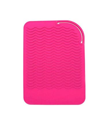 Heat Resistant Mat for Curling Iron  Flat Irons and Hair Straightener Hair Styling Tools 9 x 6.5  Food Grade Silicone  Pink