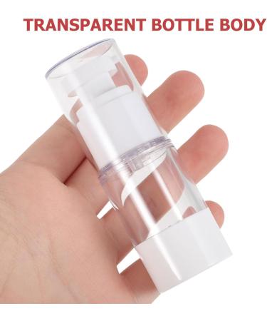 Lurrose 3PCS 15/30/50ml Airless Pump Bottles Press Pump Cosmetics Container Essence Cleanser Emulsion Storage Dispenser for Travel White - Buy Online on GoSupps.com