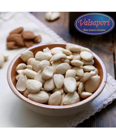  HOME LINE Valsapori - Raw Shelled and Peeled Almonds - 200g Pack - Origin: Sicily | Raw Unroasted Italian Almond - Whole Peeled Almond Dried Fruit Snack Rich in Fiber and Vitamins - Buy Online on GoSupps.com
