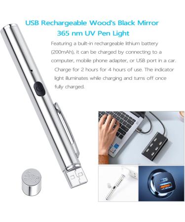 LEAGY 2 Pack Pen Torch 365nm UV Light Penlight USB Rechargeable Torch Black Light Flashlight for Detecting Mold Fungus Fluorescent Stains and Pet Urine etc - Buy Online on GoSupps.com