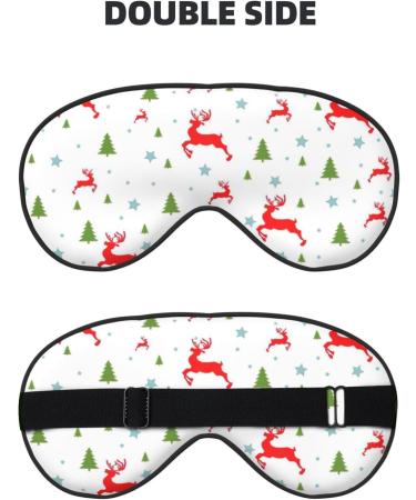 SSIMOO Christmas Holiday Print Ultra-Soft Eye Mask | Light-Blocking for Optimal Comfort & Restful Sleep - International Shipping Available - Buy Online on GoSupps.com
