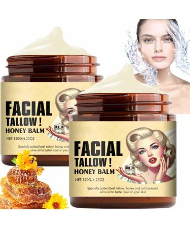 Whipped Tallow and Honey Balm Tallow for Skin Organic Tallow Balm Skin Care and Lip Balm Tallow and Honey Balm Basics Tallow And Honey Balm Grass Fed Grass Finished Face Cream