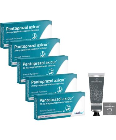 Buy Pantoprazole Axicur 20 mg (5 x 14 Tablets) | Hand Cream & Soap Included | Apotheken-Express - International Shipping Available - Buy Online on GoSupps.com