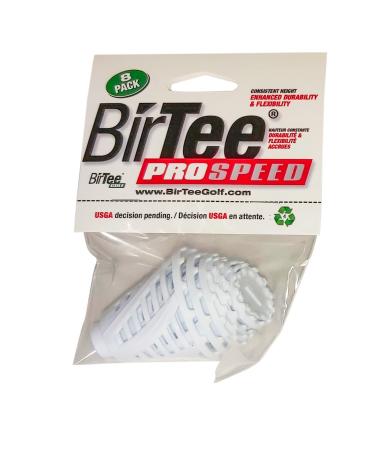 BirTee Golf Tees - PRO Speed Version with Enhanced Durability - 8 Pack. Indoor Golf Tees/Golf Simulator Tees/Winter Plastic Golf Tees White